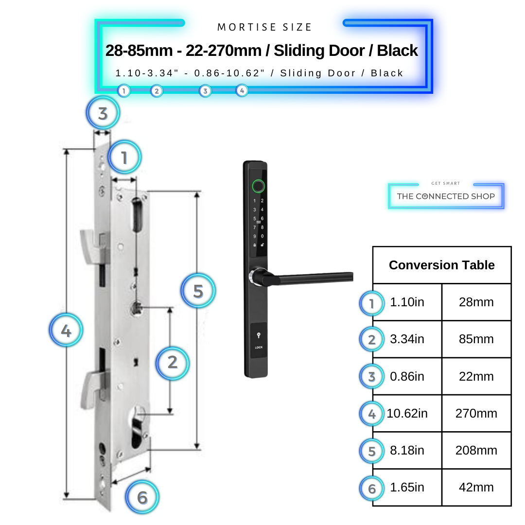 Smart Door Lock Sleek Black 2885270mmslidingdoor