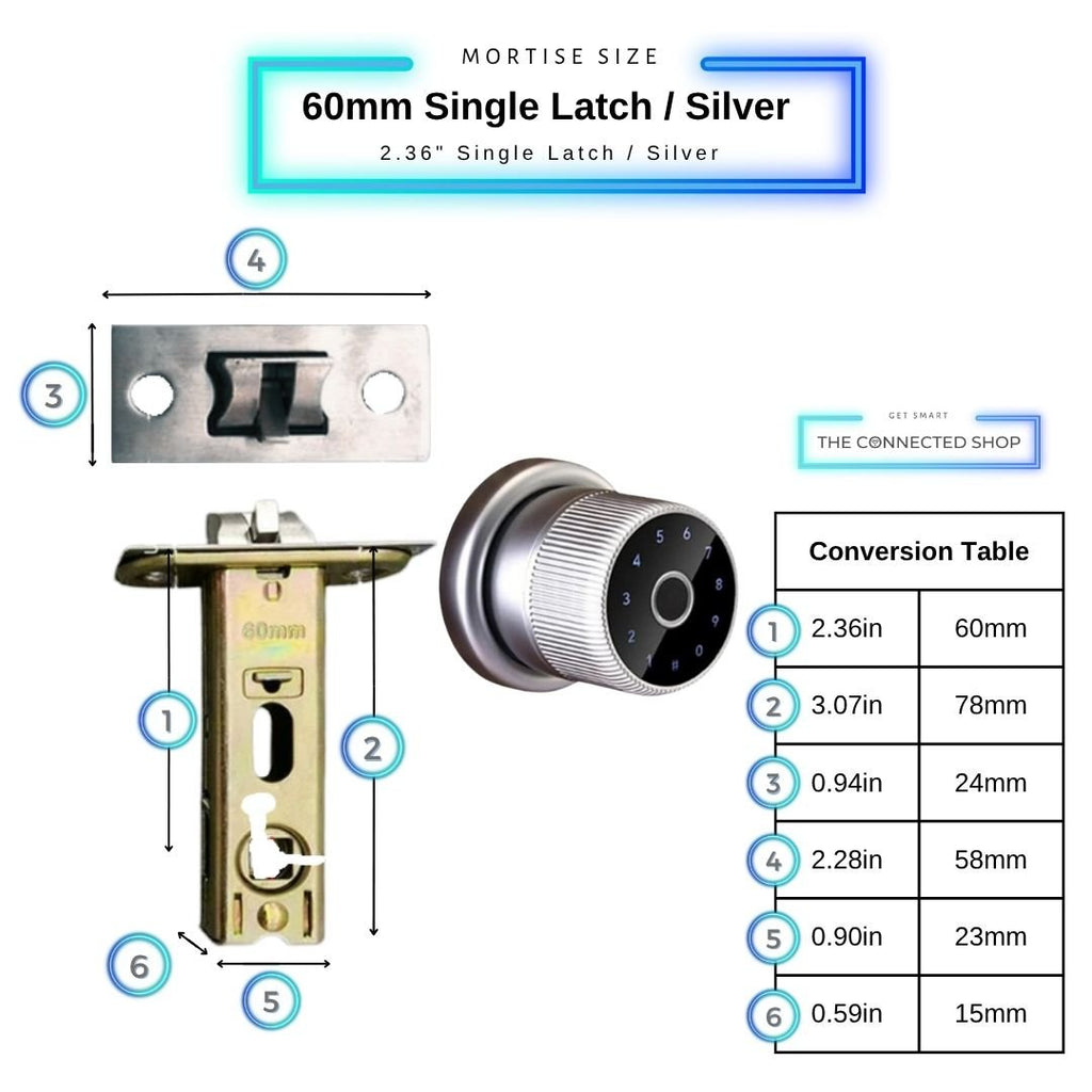 Smart Door Knob Lock - Silver - Without Gateway